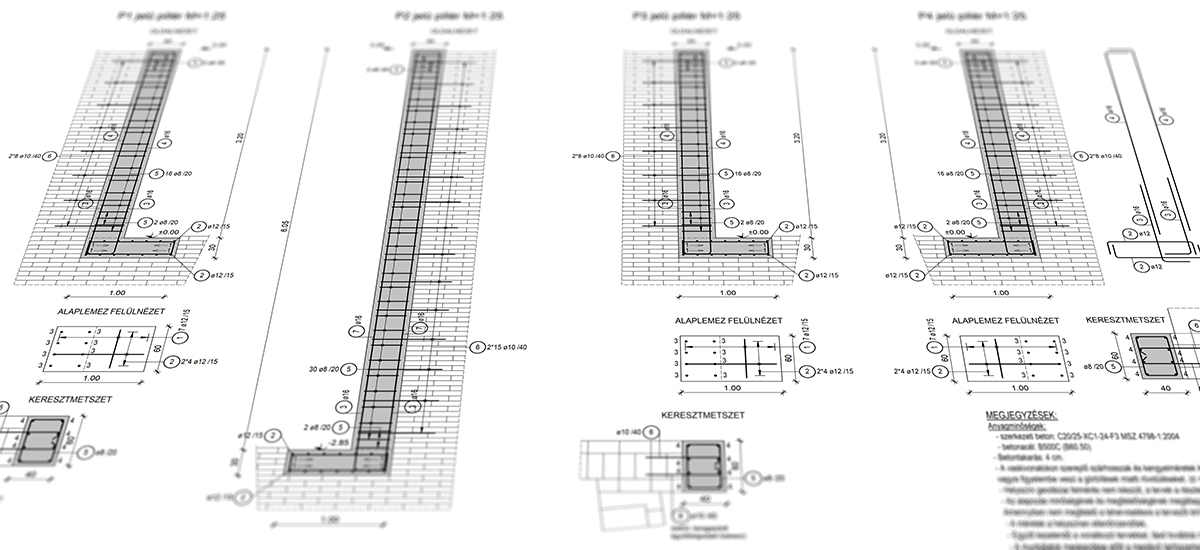 Téglafal monolit vasbeton pillérrel