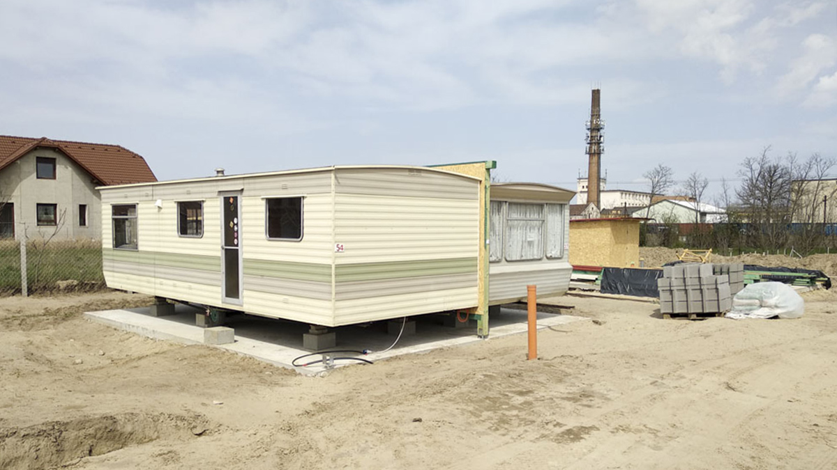 Mobilház építés közben