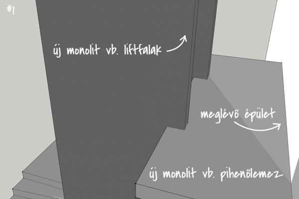 Lépcső szerkesztés - fogadó szerkezetek