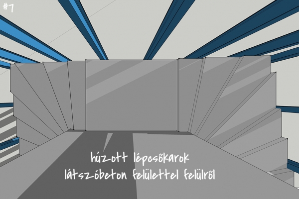 Lépcső szerkesztés - végeredmény felülről