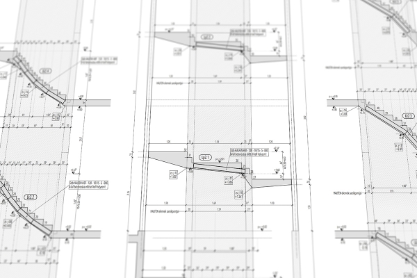 Lépcső tervezés - belső függőleges metszet